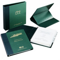 Book Cloth 19 Hole Punch Extension Executive Portfolio Wrap